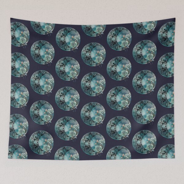 Item preview, Mandala Moon Flower and Green Flowers designed and sold by Madlen-moon.