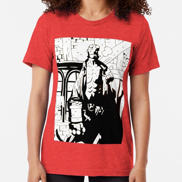 Hellboy in Hell Reworked 4 Tri-blend T-Shirt