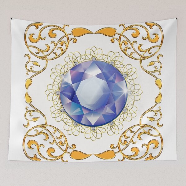 Item preview, Gold Frame Blue Diamond designed and sold by Dragon-God.