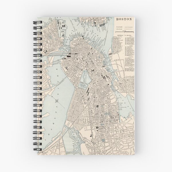 Item preview, Vintage Map of Boston MA (1893) designed and sold by BravuraMedia.