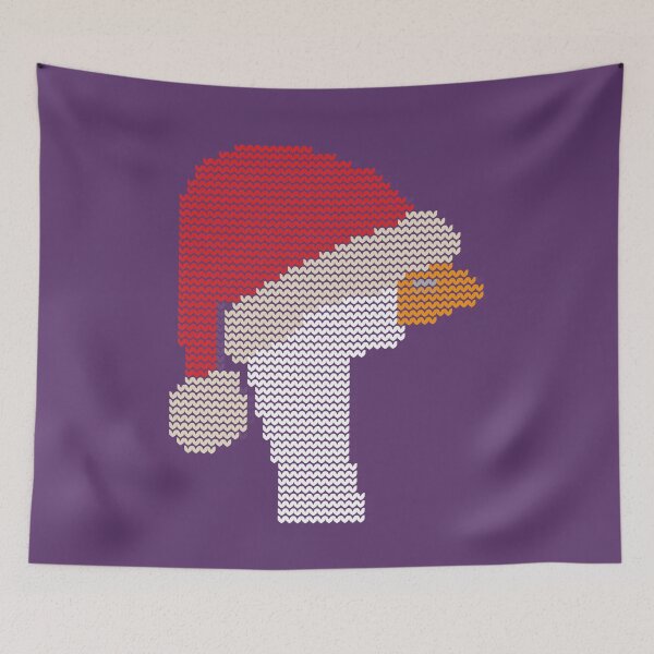 Item preview, Christmas Goose on Purple Knitted Sweater Style designed and sold by ellenhenry.