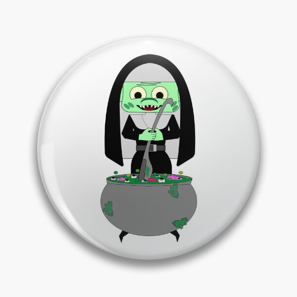 Item preview, A zombie nun brews a potion.  designed and sold by Innamalinka.