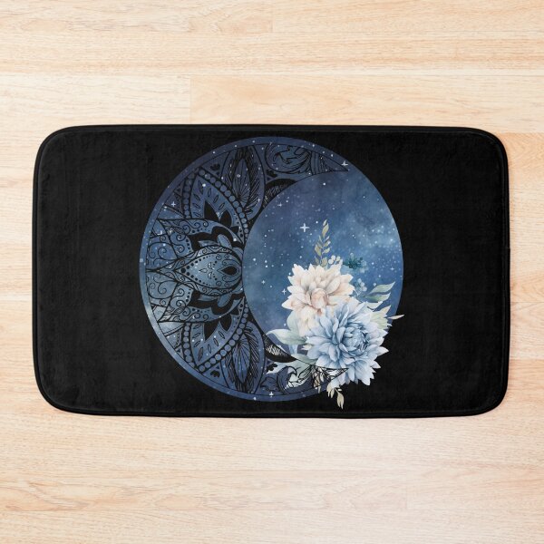 Item preview, Mandala Moon Flower Blue and Beige Flowers designed and sold by Madlen-moon.