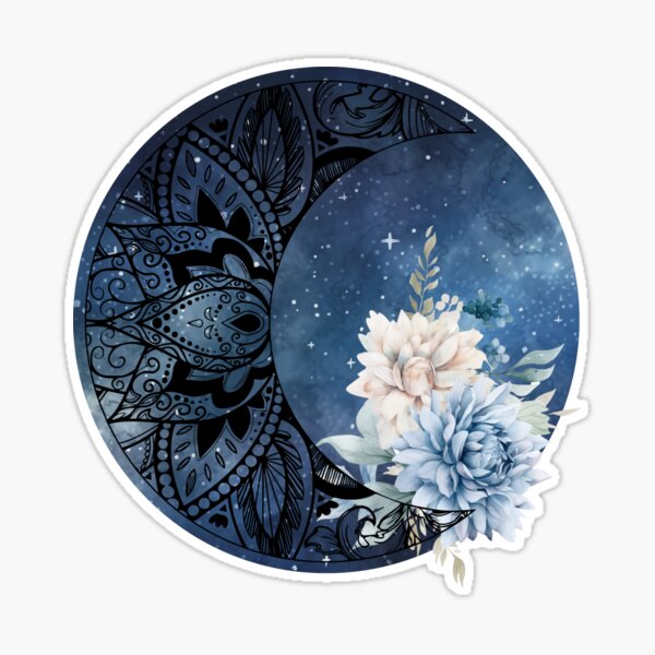 Moon flower  Sticker for Sale by Aesthetics4life
