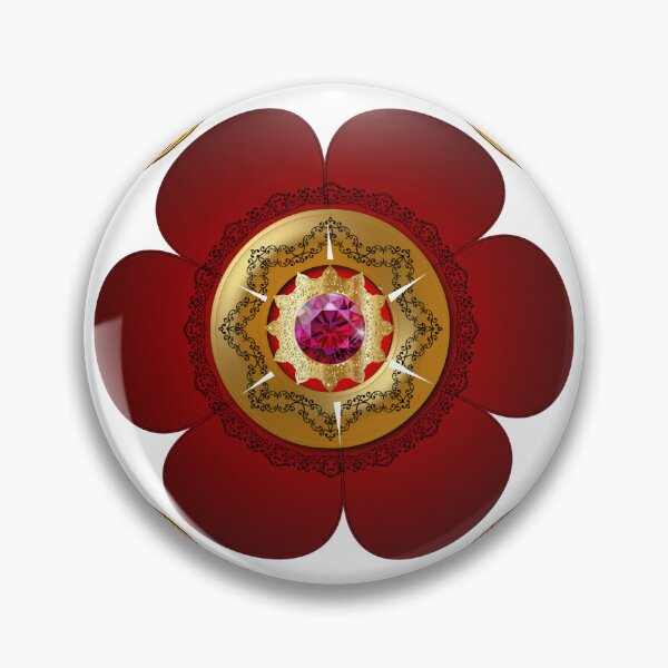 Item preview, Gold Framed Fiery Red Diamond Cakra designed and sold by Dragon-God.
