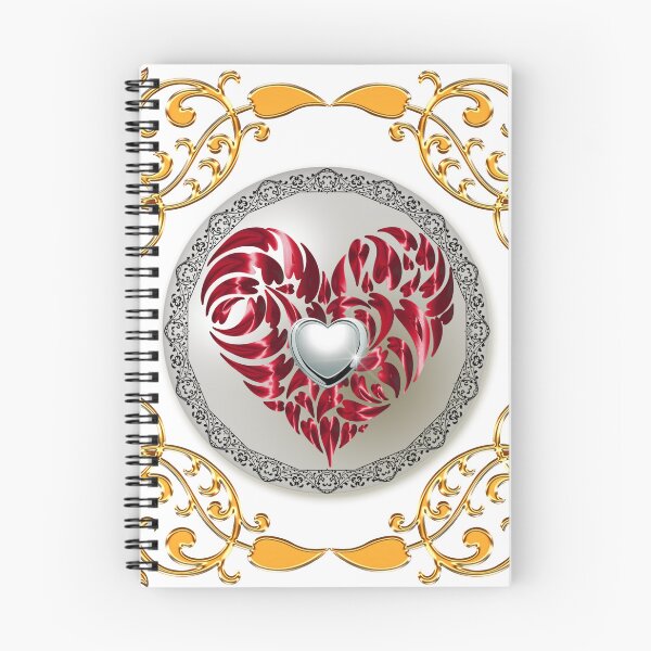 Item preview, Gold Framed Pearl Siver Red Heart designed and sold by Dragon-God.