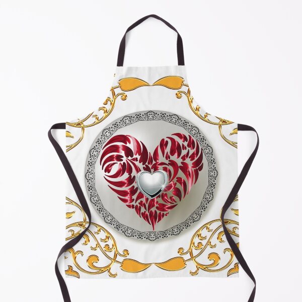 Item preview, Gold Framed Pearl Siver Red Heart designed and sold by Dragon-God.
