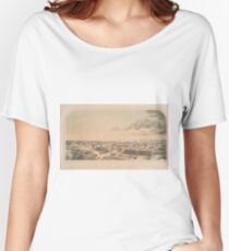 Vintage Pictorial Map of Key West FL (1855) Women's Relaxed Fit T-Shirt