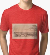Vintage Pictorial Map of Key West FL (1855) Tri-blend T-Shirt