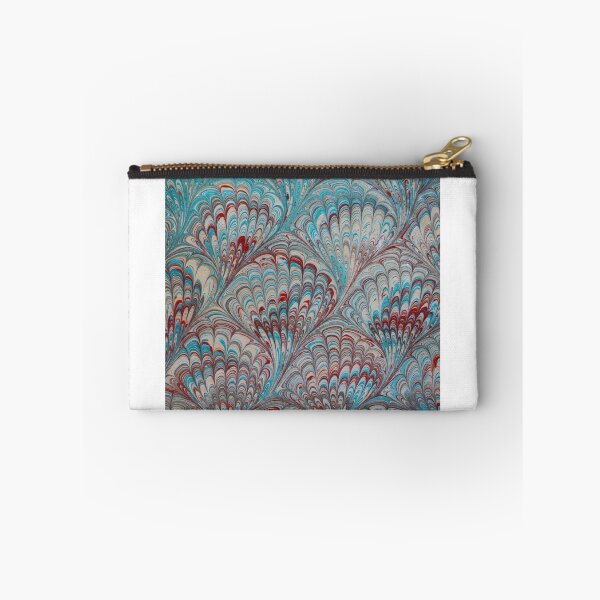 Item preview, Abstract Marbling Red and Teal - Very Unique (Vintage looking end paper) designed and sold by T Artist.