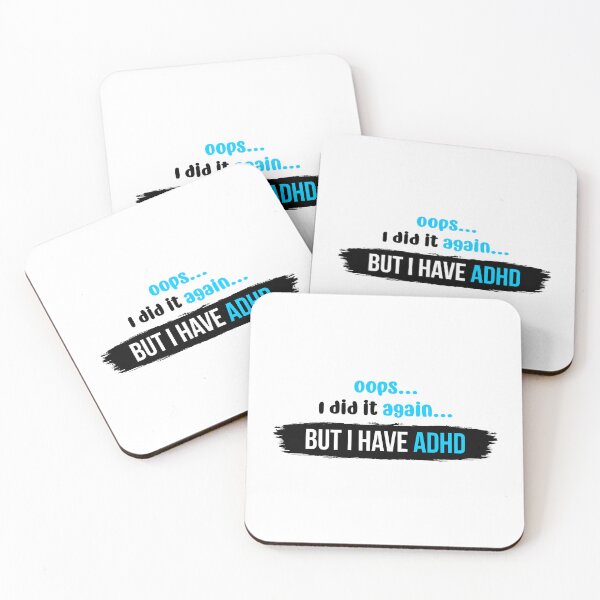 Item preview, Oops I did it again but I have ADHD | Vector Typography Illustration designed and sold by Enchantedbox.