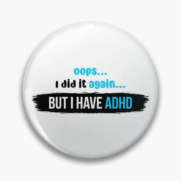 Item preview, Oops I did it again but I have ADHD | Vector Typography Illustration designed and sold by Enchantedbox.