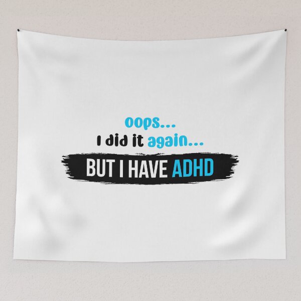 Item preview, Oops I did it again but I have ADHD | Vector Typography Illustration designed and sold by Enchantedbox.