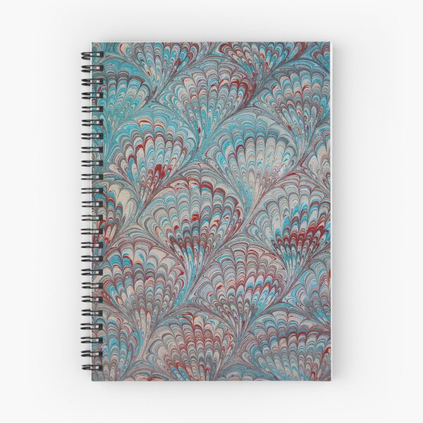 Item preview, Abstract Marbling Red and Teal - Very Unique (Vintage looking end paper) designed and sold by T Artist.