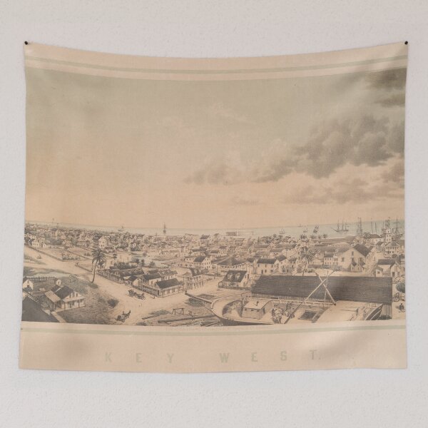Item preview, Vintage Pictorial Map of Key West FL (1855) designed and sold by BravuraMedia.