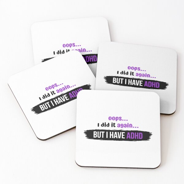 Item preview, Oops I did it again but I have ADHD | Vector Typography Illustration designed and sold by Enchantedbox.