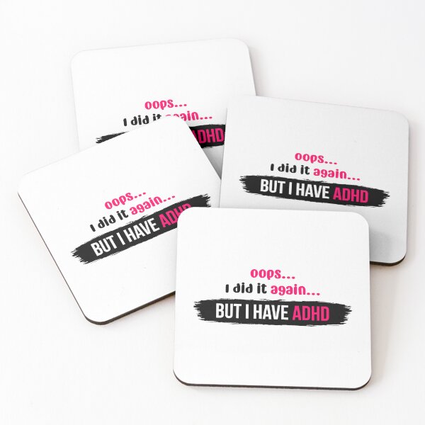Item preview, Oops I did it again but I have ADHD | Vector Typography Illustration designed and sold by Enchantedbox.