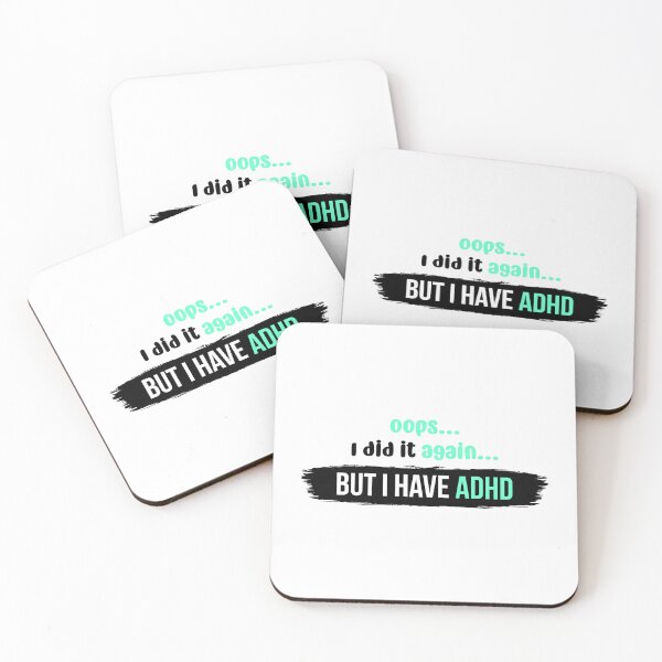 Item preview, Oops I did it again but I have ADHD | Vector Typography Illustration designed and sold by Enchantedbox.