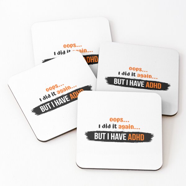 Item preview, Oops I did it again but I have ADHD | Vector Typography Illustration designed and sold by Enchantedbox.