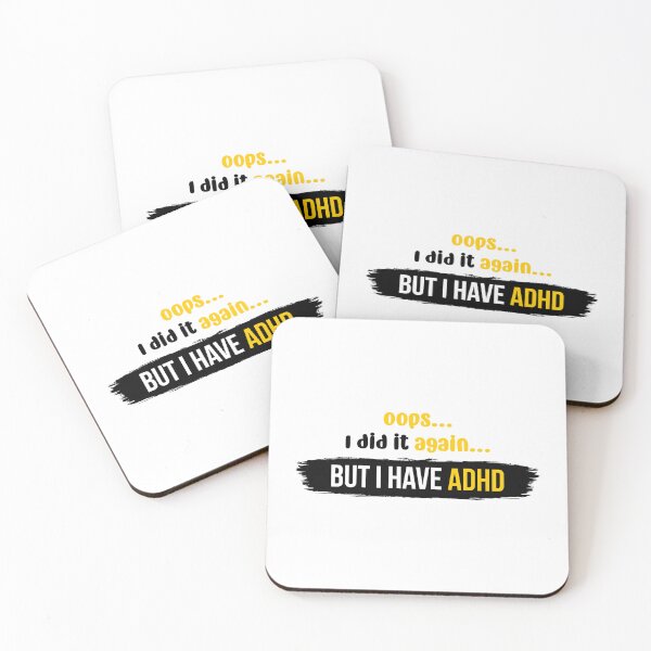 Item preview, Oops I did it again but I have ADHD | Vector Typography Illustration designed and sold by Enchantedbox.