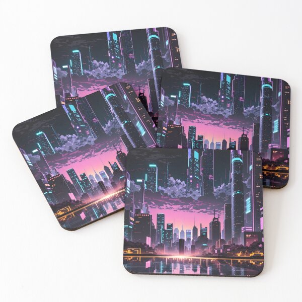 Item preview, beautiful cyber cityscape designed and sold by Jo Art.