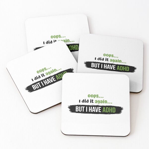 Item preview, Oops I did it again but I have ADHD | Vector Typography Illustration designed and sold by Enchantedbox.