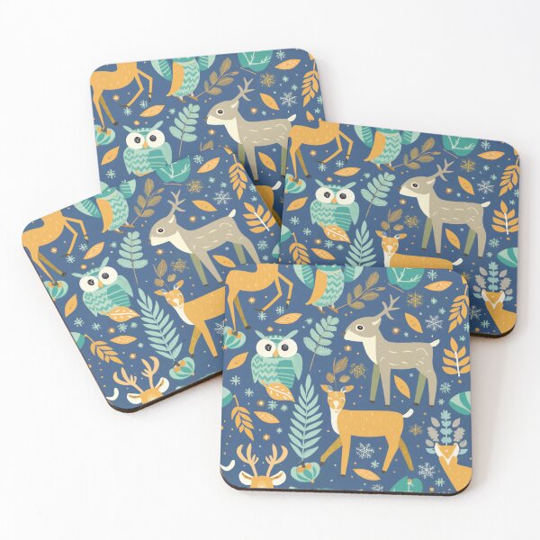 Item preview, Whimsical Winter Animal Patterns designed and sold by Tamas Das.
