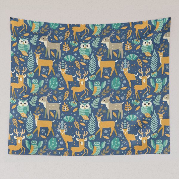 Item preview, Whimsical Winter Animal Patterns designed and sold by Tamas Das.
