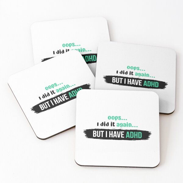 Item preview, Oops I did it again but I have ADHD | Vector Typography Illustration designed and sold by Enchantedbox.