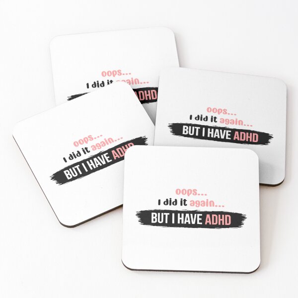 Item preview, Oops I did it again but I have ADHD | Vector Typography Illustration designed and sold by Enchantedbox.