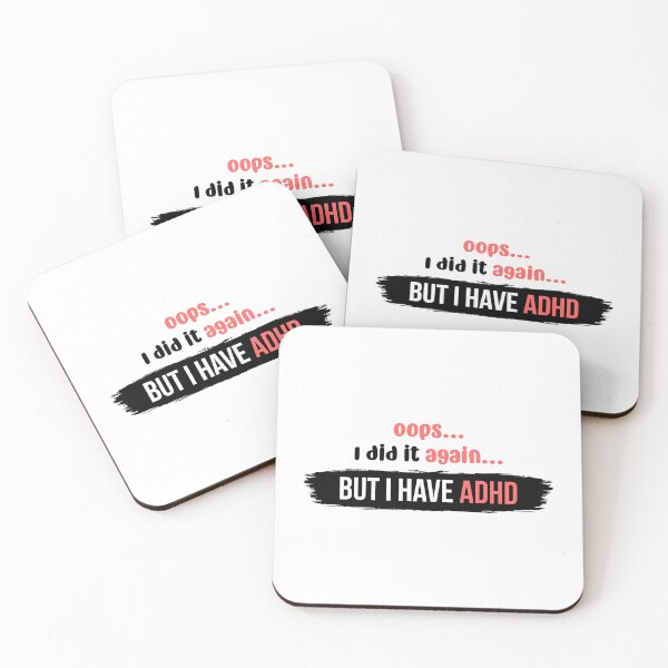 Item preview, Oops I did it again but I have ADHD | Vector Typography Illustration designed and sold by Enchantedbox.