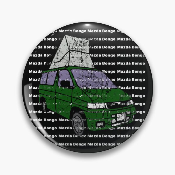 Item preview, Green Mazda Bongo Friendee distressed effect over repeating background designed and sold by LocalOddball.