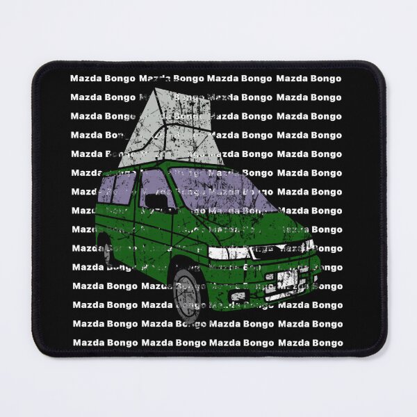 Item preview, Green Mazda Bongo Friendee distressed effect over repeating background designed and sold by LocalOddball.