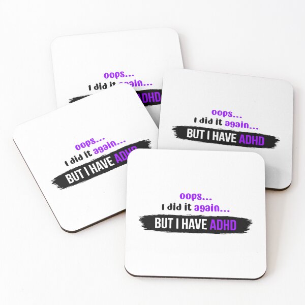 Item preview, Oops I did it again but I have ADHD | Vector Typography Illustration designed and sold by Enchantedbox.