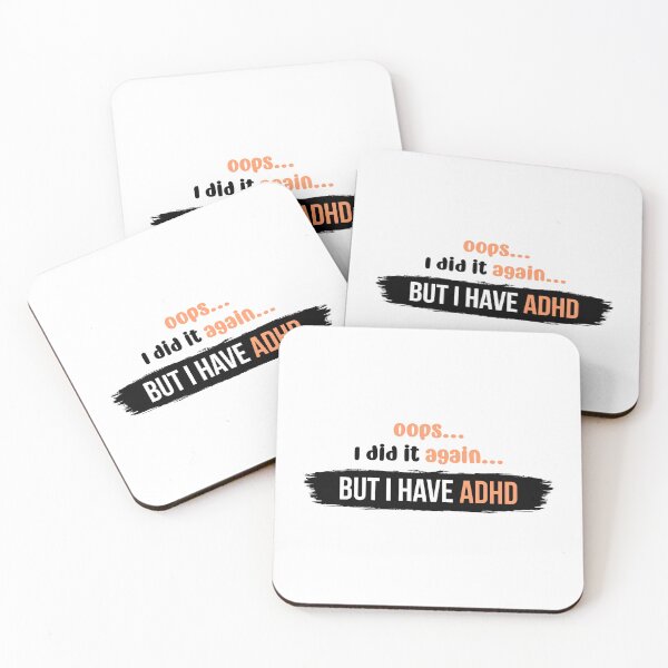 Item preview, Oops I did it again but I have ADHD | Vector Typography Illustration designed and sold by Enchantedbox.