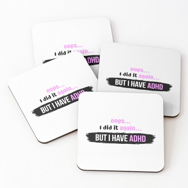 Item preview, Oops I did it again but I have ADHD | Vector Typography Illustration designed and sold by Enchantedbox.
