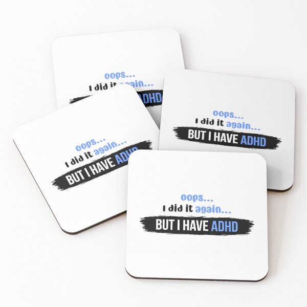 Item preview, Oops I did it again but I have ADHD | Vector Typography Illustration designed and sold by Enchantedbox.