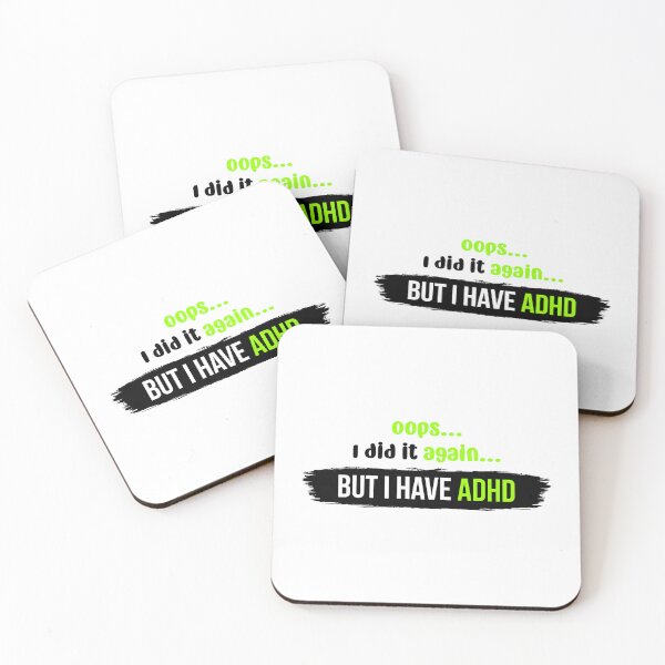 Item preview, Oops I did it again but I have ADHD | Vector Typography Illustration designed and sold by Enchantedbox.