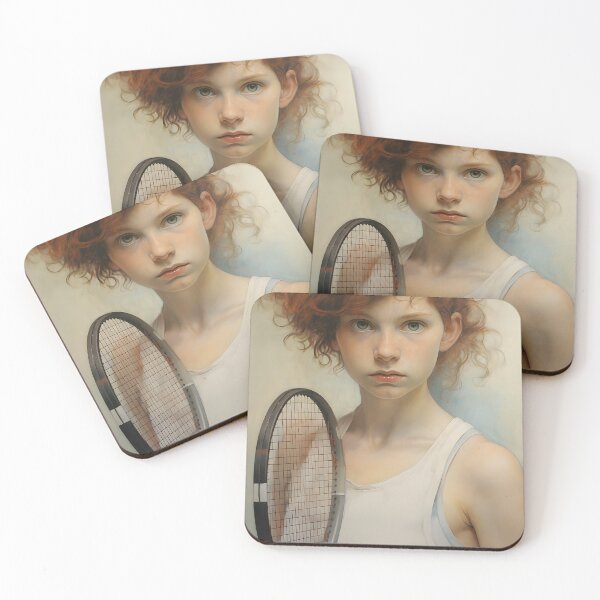 Item preview, Retro Tennis Elegance: Vintage Pastel Player designed and sold by BrioDesign.