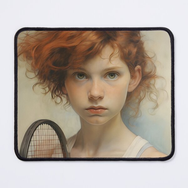 Item preview, Retro Tennis Elegance: Vintage Pastel Player designed and sold by BrioDesign.