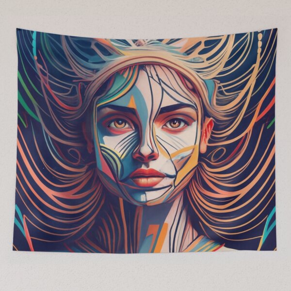Item preview, Amazing Woman Face With Beautiful Gold Hair designed and sold by Charlie-Kier.
