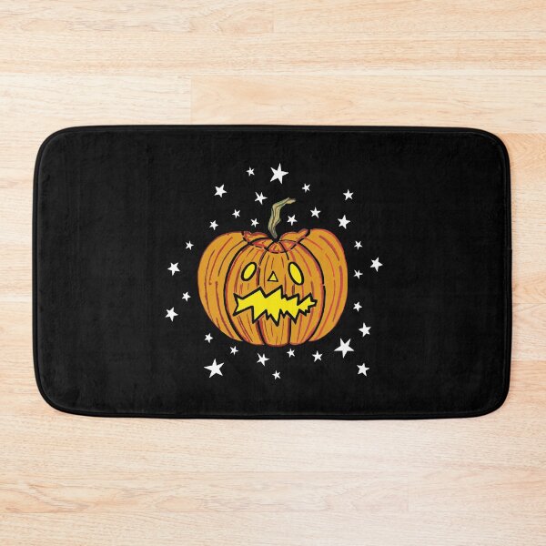 Item preview, Halloween Pumpkin + Stars - Black Background designed and sold by Helen McCartney Designs.