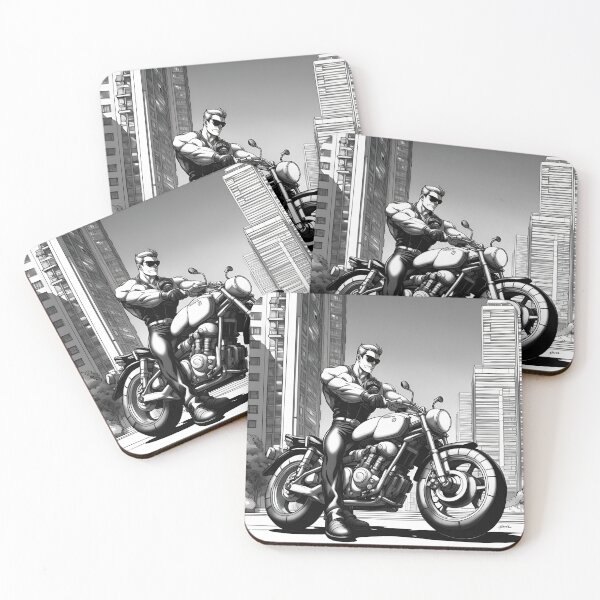 Item preview, Tom of Finland Style, leather muscled biker in the big city designed and sold by Szenenbild.