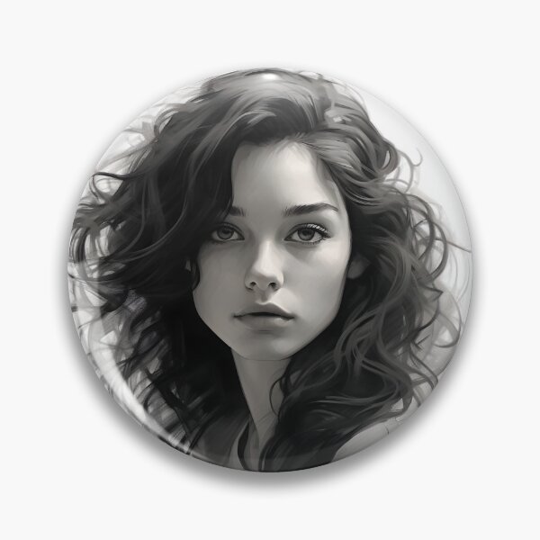 Item preview, Beautiful woman sketch, diecut  black and white designed and sold by OnlyIce.