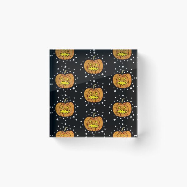 Item preview, Halloween Pumpkin + Stars - Black Background 2 designed and sold by Helen McCartney Designs.