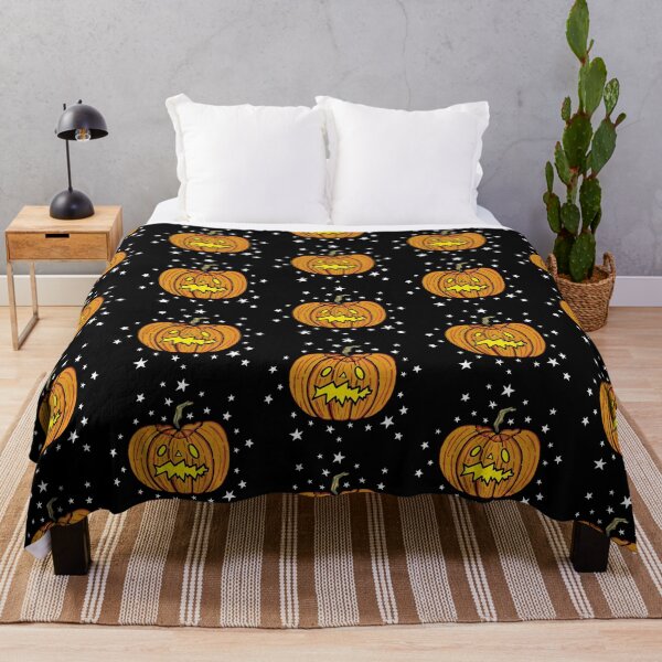 Item preview, Halloween Pumpkin + Stars - Black Background 2 designed and sold by Helen McCartney Designs.