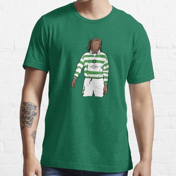  Henrik Larsson Glasgow Greens Illustration T-Shirt (Green) :  Sports & Outdoors