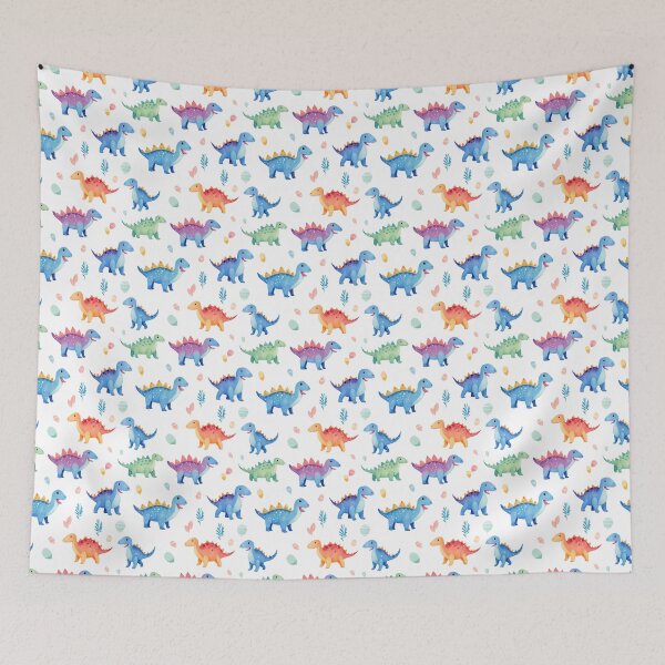 Item preview, Jurassic Joy: Adorable Watercolor Patterns with Playful Dinosaur designed and sold by qoodesignstudio.