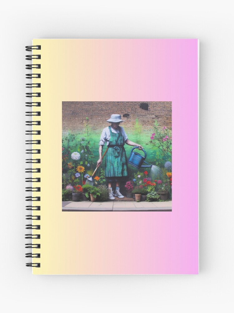 Cahier à spirale for Sale avec l'œuvre « Beau carnet de jardin » de  l'artiste MICKSPIKS
