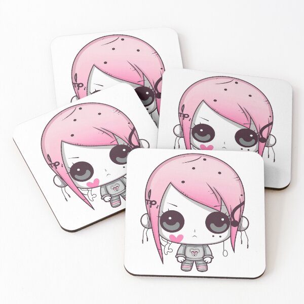 Item preview, Emo Pink Kawaii Plushie for Halloween designed and sold by Anima-aesthetic.